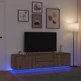 TV ormarić s LED svjetlima Artisan hrast 193,5x41x50 cm | shoptok.hr