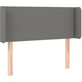  Uzglavlje s ušima tamnosivo 93x16x78/88 cm od tkanine | shoptok.hr