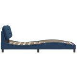  Okvir kreveta s LED svjetlima plavi 90 x 190 cm od tkanine | shoptok.hr