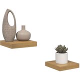  Polica na zidu 2 pcs Smeđa 23 x 23 5 x 4 cm Konstruirano drvo | shoptok.hr