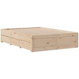 vidaXL Knjižna postelja brez vzmetnice 160x200 cm trdna borovina | Shoptok.si