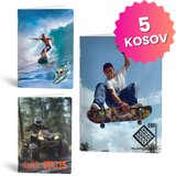 Rucksack Only Zvezek A4 Extreme, mali karo 5 mm, 52 listov, sortirano, 5 kosov | Shoptok.si