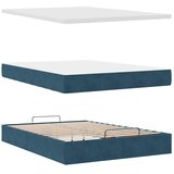  Otomanski krevet s madracima&LED tamnoplavi 140x190cm baršun | Eponuda.ba