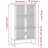 Maison Chic Visoka omara - Komoda - Predalnik črna 70x35x125 cm inženirski les, (21720095) | Shoptok.si