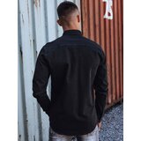 DStreet Koszula męska jeansowa czarna | Shoptok.si