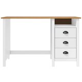 Radni stol Hill s 3 ladice 120 x 50 x 74 cm od masivne borovine | shoptok.hr