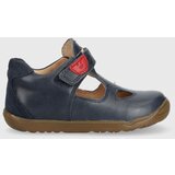 Geox Otroški usnjeni sandali mornarsko modra barva | Shoptok.si