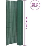 Dvostrana vrtna ograda PVC 90 x 300 cm zelena | Eponuda.com