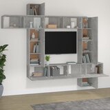  9-dijelni set TV ormarića siva boja betona konstruirano drvo | shoptok.hr