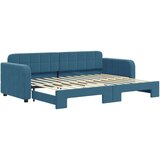 vidaXL dnevni krevet na razvlačenje plavi 80 x 200 cm baršunasti | shoptok.hr