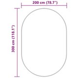 vidaXL Visoka košata preproga NAVARRA temno siva 300x200 cm poliester | Shoptok.si