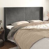 vidaXL Uzglavlje s ušima tamnosivi 183x16x118/128 cm baršunasti Cijene
