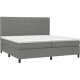  Krevet s oprugama i madracem tamnosivi 200 x 200 cm od tkanine | shoptok.hr
