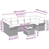  Vrtna sedežna garnitura 8 pcs Črna Poly ratan, (5000146643) | Shoptok.si