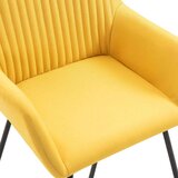  Jedilni stoli 4 kosi rumeno blagi | Shoptok.si