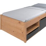 MID.YOU POSTELJA S PREDALOM 90 cm x 200 cm , naravne barve, črna | Shoptok.si