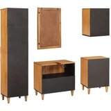 vidaXL Set namještaja za kupaonicu Zidne 5 pcs Smeđa 38 x 33 x 160 cm | shoptok.hr