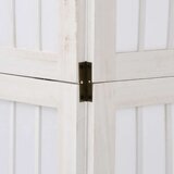vidaXL Paravan 6-delni bel trden les pavlovnije | Shoptok.si
