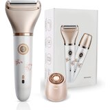 GOLDWAY Električni brivnik za ženske - 2 v 1 neboleč električni brivnik za obraz, noge in pazduhe, - polnjenje mikro USB, (21978752) | Shoptok.si