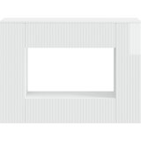  Konzolna stolica Prugasti Visoki Sjaj Bijeli 101 x 29 x 74 cm | Eponuda.com