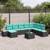  Sjedeća garnitura za vrt 9 kom. Crna poliratan 62 x 62 x 69 cm | shoptok.hr