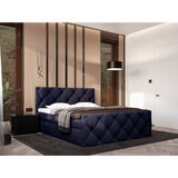 CARRYHOME POSTELJA Z VZMETNICO 200 cm x 200 cm , tekstil temno modra | Shoptok.si