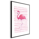  Plakat - Flamingo and Stripes 29.7x42 Crni okvir s margom | shoptok.hr