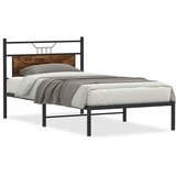 vidaXL Posteljni okvir brez vzmetnice hrast 100x190 cm inženirski les, (21829523) | Shoptok.si