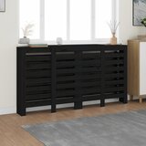  Pokrov za radijator crni 210x21x85 cm od masivne borovine | shoptok.hr