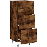 Komoda boja dimljenog hrasta 34 5x34x90 cm konstruirano drvo | shoptok.hr