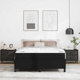  Krevetna konstrukcija s madracem Crna 140 x 200 cm tkanina | shoptok.hr