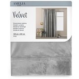 Restilo Svijetlo siva baršunasta zavjesa AmeliaHome Velvety, 245 x 140 cm | shoptok.hr