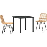  Vrtni set za objed 3 pcs Smeđa Čelik s prahom premazan | Eponuda.ba
