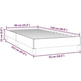  Okvir kreveta bez madraca Ružičasti 90x220 cm Baršun | shoptok.hr