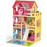  Ecotoys Drvena kućica sa bazenom i rasvetom ( W06A333E ) cene