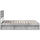  Konstrukcija postelje Beton 140 x 200 cm Masivno borovo les, (5000102648) | Shoptok.si