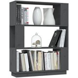 Ormarić za knjige / pregrada sivi 80x25x101 cm od borovine | shoptok.hr