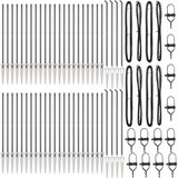  Stebri za ograjo s konico 52 kos Ø32 mm 170 cm Galvanizirano jeklo | Shoptok.si