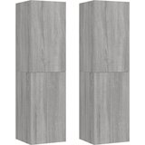 vidaXL Stenska TV omarica 2 kosa siva sonoma 30,5x30x110 cm, (20734854) | Shoptok.si
