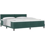  Krevet s opruga kutije Tamnozelena 200 x 200 cm Baršun | shoptok.hr