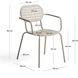 Kave Home Smeđe-siva metalna vrtna stolica Brai – | shoptok.hr