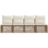  4-sjedala sofa 4 pcs 4-Broj sjedala Bež poliratan | shoptok.hr
