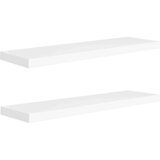 vidaXL plutajuće zidne police 2 kom bijele 90 x 23,5 x 3,8 cm MDF | shoptok.hr