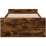  Okvir kreveta s pohranom s ladicama Dimljeni hrast 80 x 200 cm | shoptok.hr