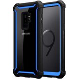 Cadorabo Ohišje, združljiv s Samsungom v Blue Black-2-in-1 zaščitni pokrov s silikonskim robom TPU in akrilnim steklenim hrbtom, (20566037) Cene
