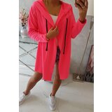 Kesi Cape with loose hood pink neon color | shoptok.hr