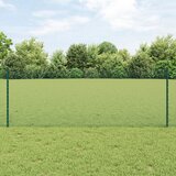 vidaXL zavarena žičana ograda s 5 U postovima Zelena 0.8x10 m Čelik | shoptok.hr