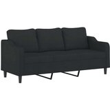 vidaXL Trosed s stolčkom za noge črn 180 cm blago | Shoptok.si