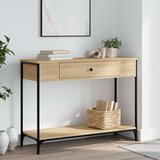  Konzolni stol boja hrasta 100 x 34 5 x 75 cm konstruirano drvo Cijene