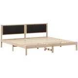  Konstrukcija postelje Črna 200 x 200 cm Masivno borovo les, (5000084331) | Shoptok.si